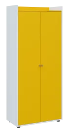 QN 5 - 8D skříň 2-dvéřová, vysoká lamino - bílá/žlutá odio