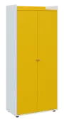 QN 5 - 8D skříň 2-dvéřová, vysoká lamino - bílá/žlutá odio