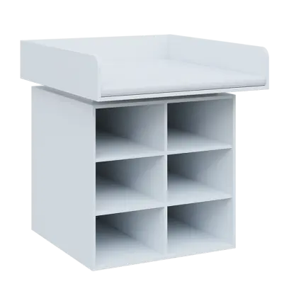 QPP - 100N přebalovací pult lamino - bílá, koženka bílá