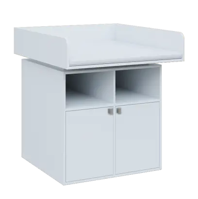 QPP - 100DN přebalovací pult, 1100x900x900, bílá, koženka bílá