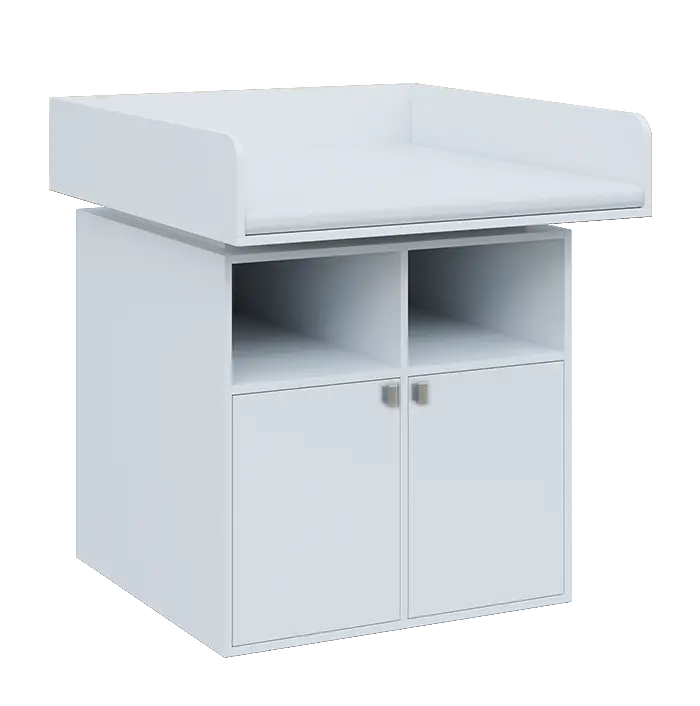 QPP - 100DN přebalovací pult, 1100x900x900, bílá, koženka bílá