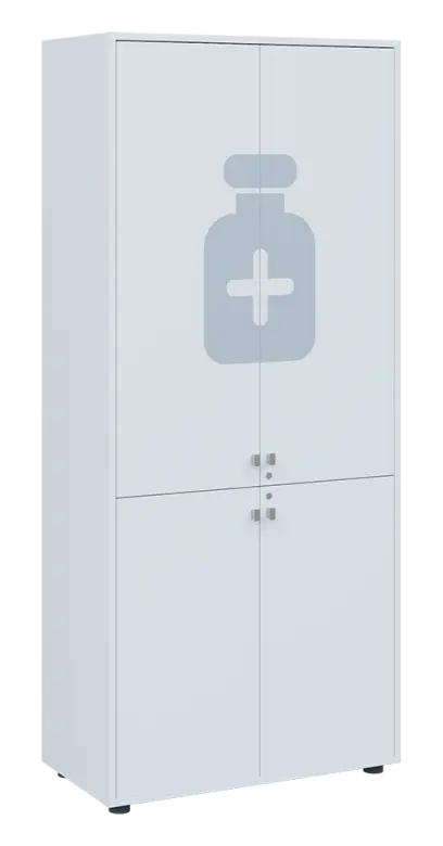 QLE 5 - 84D léková skříň lamino - bílá QLE 5 - 84D léková skříň lamino - bílá