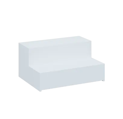 QLK 05 schůdky k lehátku, široké 700 mm, bílá