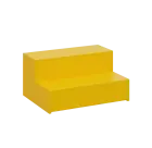 QLK 05 schůdky k lehátku, široké 700 mm, žlutá odio