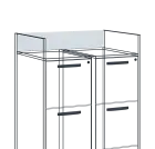 ZÁDA 2 - zadní díl mezi vyvýšené boky 2 ks kartoték lamino - bílá