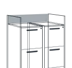 ZÁDA 2 - zadní díl mezi vyvýšené boky 2 ks kartoték lamino - šedá