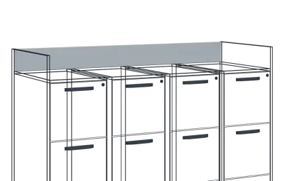 ZÁDA 4 - zadní díl mezi vyvýšené boky 4 ks kartoték lamino - šedá ZÁDA 4 - zadní díl mezi vyvýšené boky 4 ks kartoték lamino - šedá