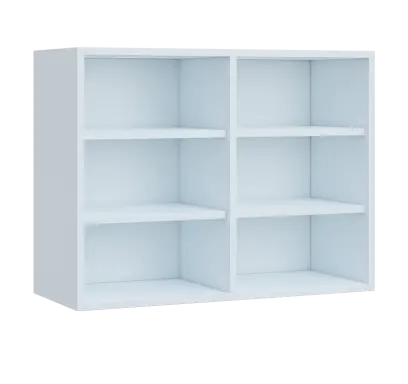 QH - 8N skříňka policová, široká, horní lamino - bílá