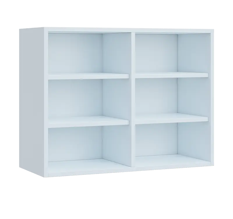 QH - 8N skříňka policová, široká, horní lamino - bílá