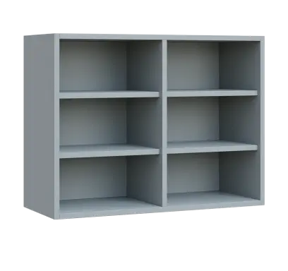 QH - 8N skříňka policová, široká, horní lamino - šedá