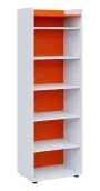 QN 5 - 6N skříň, nika, 1830x600x400, bílá/pomeranč
