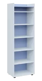 QN 5 - 6N skříň, nika, 1830x600x400, bílá/blankyt