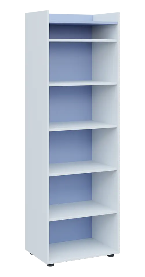 QN 5 - 6N skříň, nika, 1830x600x400, bílá/blankyt