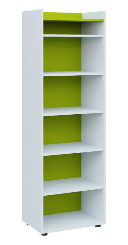 QN 5 - 6N skříň, nika, 1830x600x400, bílá/jarní zeleň QN 5 - 6N skříň, nika, 1830x600x400, bílá/jarní zeleň