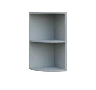 QHZ - 3 horní skříňka, rohová, nika, 600x300x300, šedá