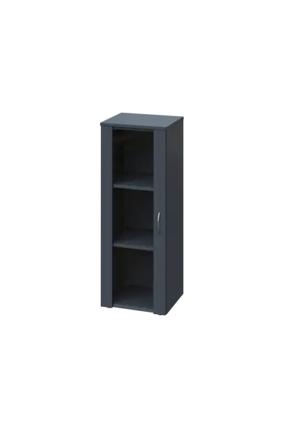ENP 3 - 4S kancelářská skříň, 1-dveřová/prosklená, levá, 1100x400x400, antracit