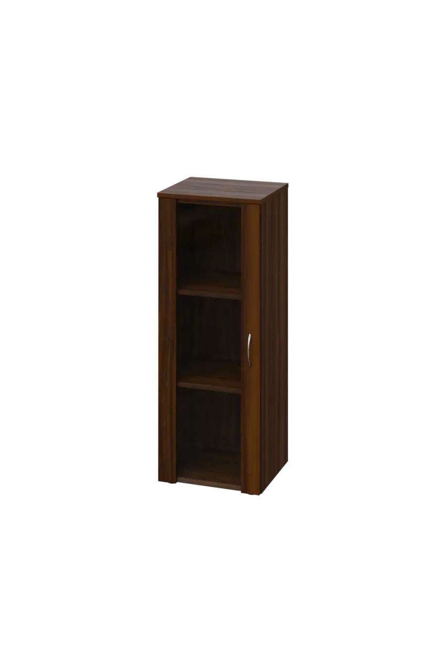 ENP 3 - 4S kancelářská skříň, 1-dveřová/prosklená, levá, 1100x400x400, ořech královský