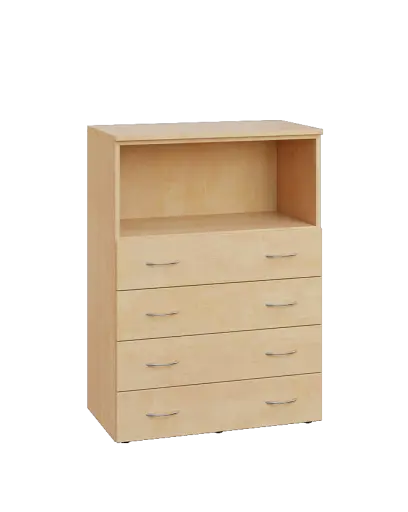 ENP 3 - 84ZN kancelářská skříň, 4-zásuvková/nika, 1100x800x400, bříza irská