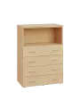 ENP 3 - 84ZN kancelářská skříň, 4-zásuvková/nika, 1100x800x400, bříza irská