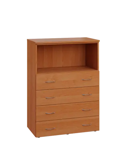 ENP 3 - 84ZN kancelářská skříň, 4-zásuvková/nika, 1100x800x400, olše jantar