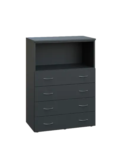 ENP 3 - 84ZN kancelářská skříň, 4-zásuvková/nika, 1100x800x400, antracit