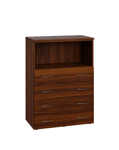 ENP 3 - 84ZN kancelářská skříň, 4-zásuvková/nika, 1100x800x400, ořech královský