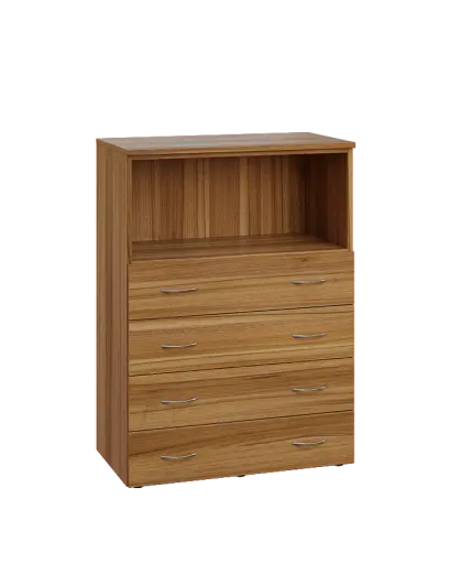 ENP 3 - 84ZN kancelářská skříň, 4-zásuvková/nika, 1100x800x400, ořech světlý