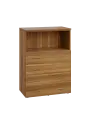 ENP 3 - 84ZN kancelářská skříň, 4-zásuvková/nika, 1100x800x400, ořech světlý