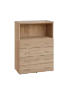 ENP 3 - 84ZN kancelářská skříň, 4-zásuvková/nika, 1100x800x400, dub bardolino