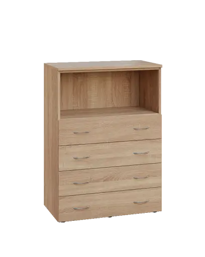 ENP 3 - 84ZN kancelářská skříň, 4-zásuvková/nika, 1100x800x400, dub bardolino