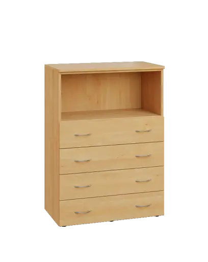 ENP 3 - 84ZN kancelářská skříň, 4-zásuvková/nika, 1100x800x400, javor horský