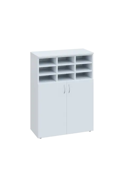 ERGP - 3 kancelářská skříň, 2-dveřová/registrační vložka, 1100x800x400, bílá