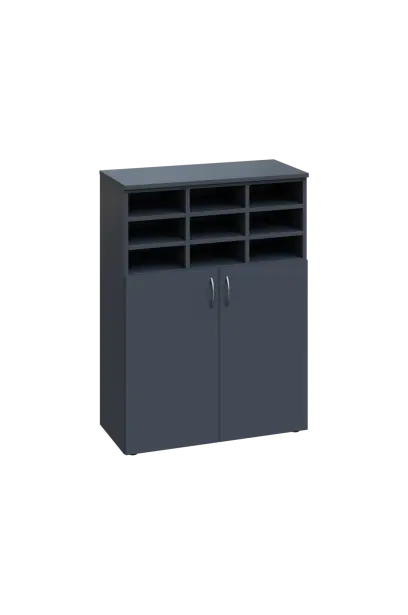 ERGP - 3 kancelářská skříň, 2-dveřová/registrační vložka, 1100x800x400, antracit