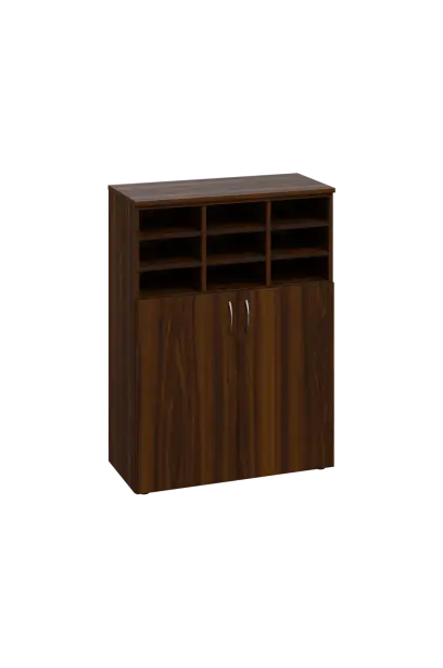 ERGP - 3 kancelářská skříň, 2-dveřová/registrační vložka, 1100x800x400, ořech královský