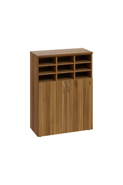 ERGP - 3 kancelářská skříň, 2-dveřová/registrační vložka, 1100x800x400, ořech světlý