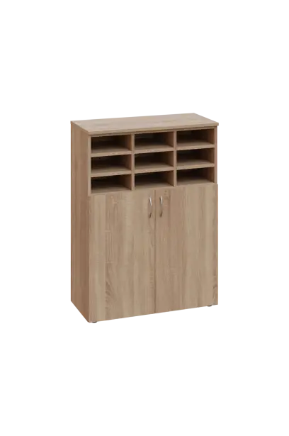 ERGP - 3 kancelářská skříň, 2-dveřová/registrační vložka, 1100x800x400, dub bardolino