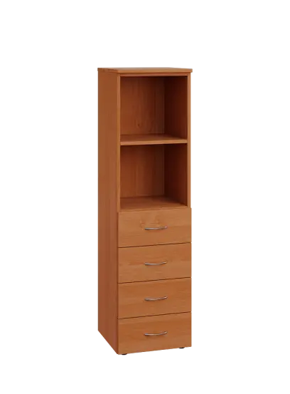 ENP 4 - 44ZN2 kancelářská skříň, 4-zásuvková/nika, 1450x400x400, olše jantar