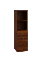 ENP 4 - 44ZN2 kancelářská skříň, 4-zásuvková/nika, 1450x400x400, ořech královský