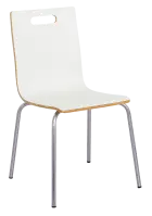 MEGAN jídelní židle bílá, kostra nerez