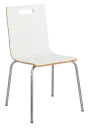 MEGAN jídelní židle bílá, kostra nerez
