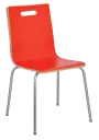 MEGAN jídelní židle červená, kostra nerez