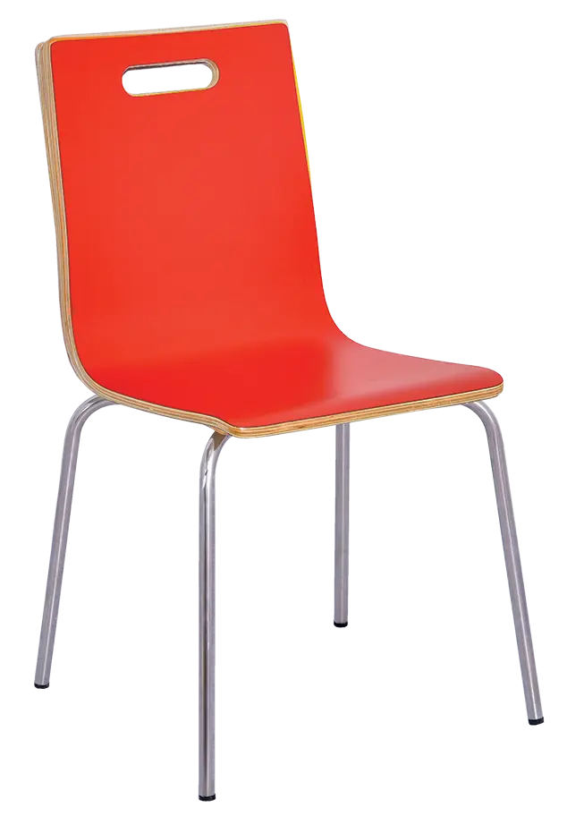 MEGAN jídelní židle červená, kostra nerez