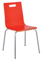 MEGAN jídelní židle červená, kostra nerez