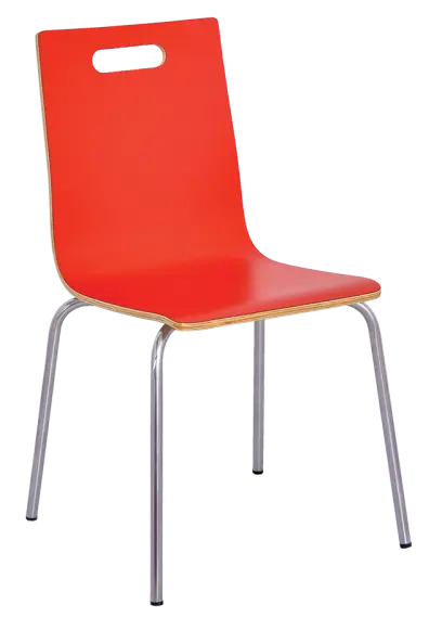 MEGAN jídelní židle červená, kostra nerez