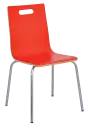 MEGAN jídelní židle červená, kostra nerez