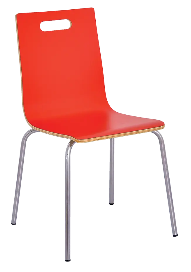 MEGAN jídelní židle červená, kostra nerez