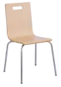 MEGAN jídelní židle dub bělený, kostra nerez
