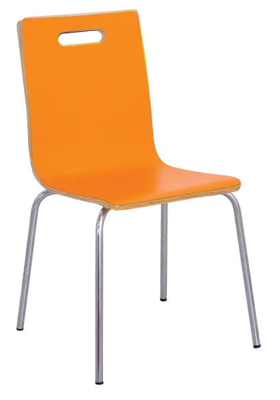 MEGAN jídelní židle oranžová, kostra nerez