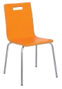 MEGAN jídelní židle oranžová, kostra nerez
