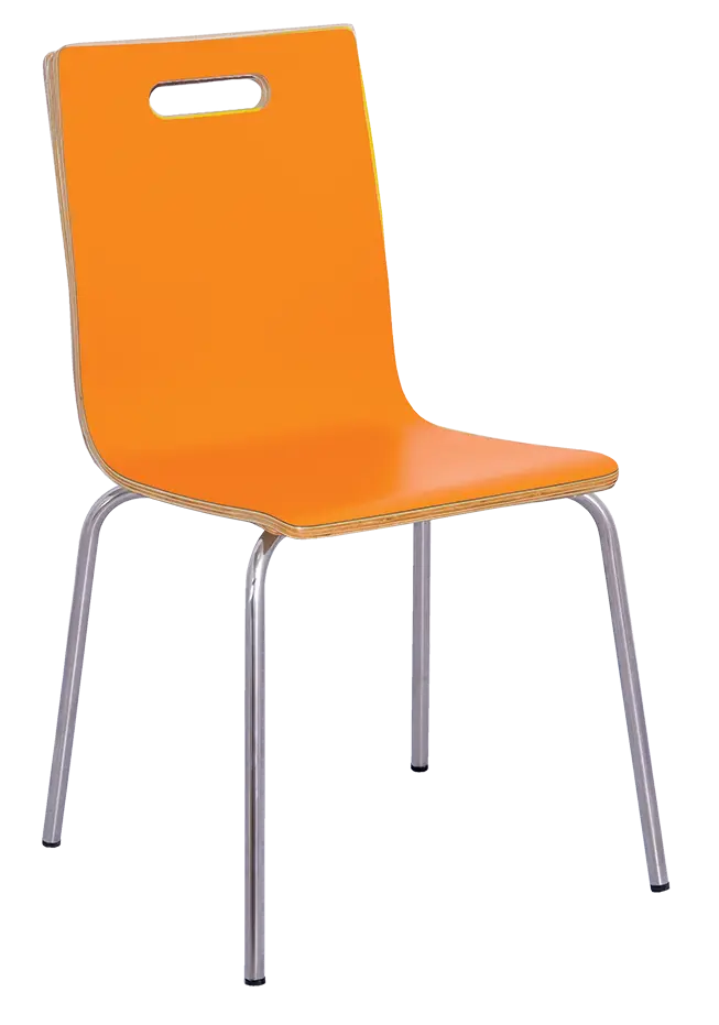 MEGAN jídelní židle oranžová, kostra nerez